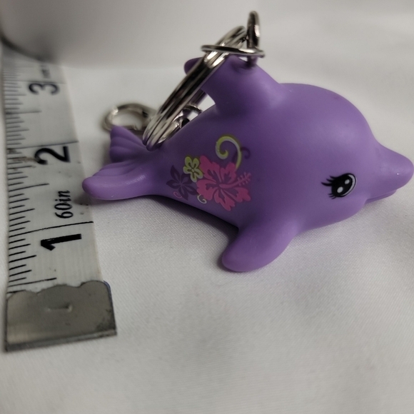 Source Unknown Other - Hand Created Purple Dolphin Keychain